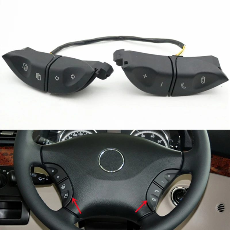 

For Mercedes-Benz W220 S280 S320 S500 2000 2001 2002 2003 2004 Car Steering Wheel Switch Multi-function Button 85-90% New