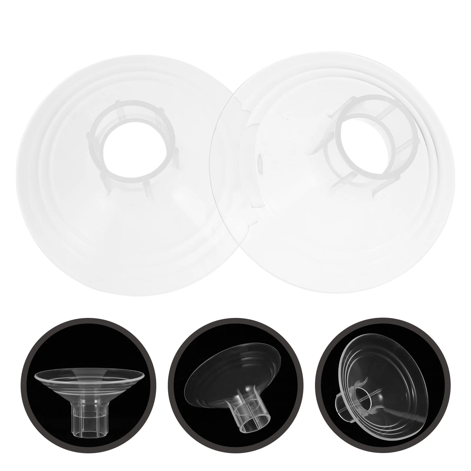 2 Pcs Breast Pump Pads Pumps Parts Reusable Accessories Silica Gel Women Women's Silicone Replacements 4