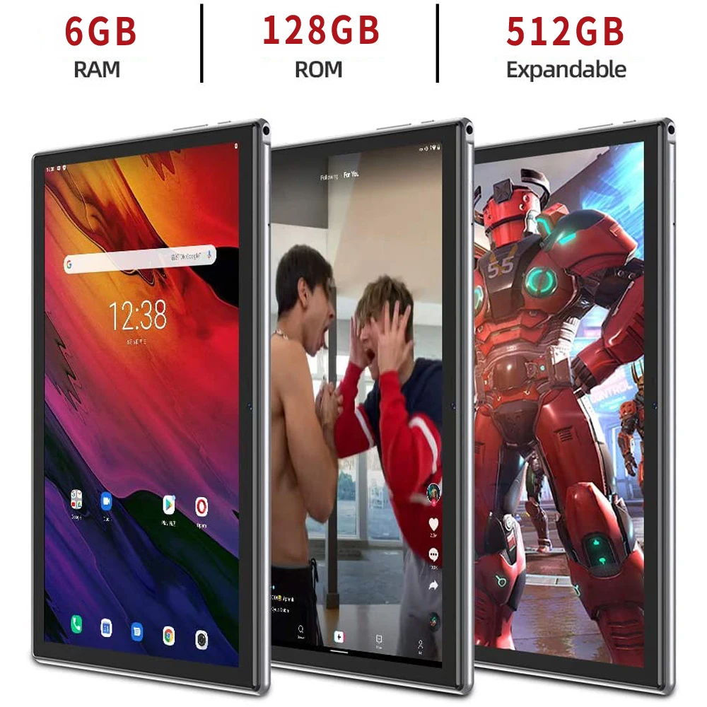 2025 New 10.1 Inch Android Tablets Octa Core 6GB RAM 128GB ROM Google Play Dual SIM WiFi 4G LTE Network AI Speed-up Tablet PC 2