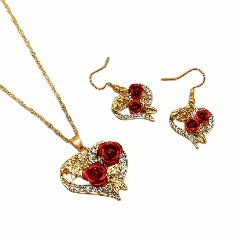 S0fd70dabff094715a37dc76761945cd6z Creative Love Rose Heart Pendant Necklace For Women Exquisite Zircon Forever Necklace Romantic Valentines Day Jewelry Mallzona