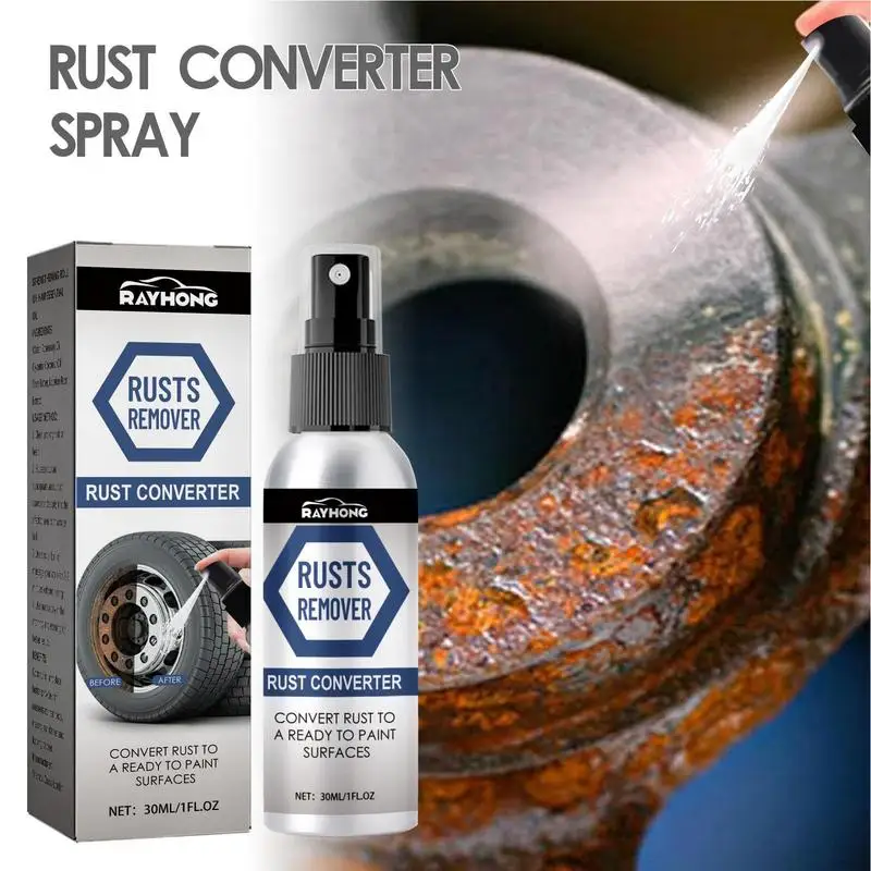 30MLMultiPurposeRustRemoverSprayMetalSurfaceChromePaintarAutoRustStainRemoverCar