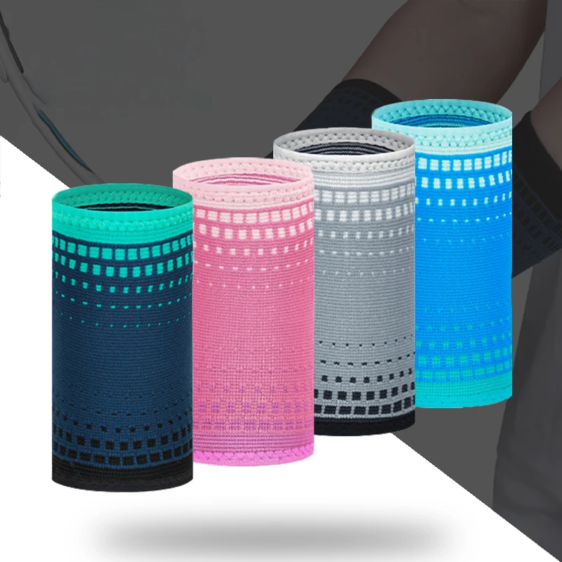 

1 Pair Sport Wristband Long Knitted Compression Sweatband Basketball Volleyball Fitness Weightlifting Wrist Bracer Support