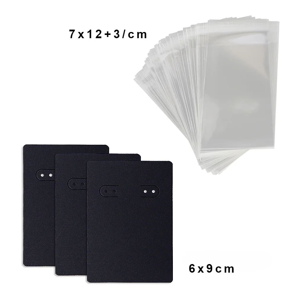 35 Arten 50 Stück mit selbst dichtenden Beuteln Halskette Ohrringe Schmuck Display Verpackung Kraft papier leere Karte handgemachtes DIY Zubehör – Detail 9