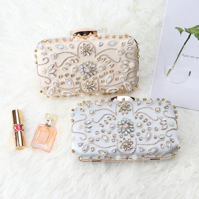 

Wind silk heavy industry Dinner hand nailed fashion Beaded women's banquet celebrity party bag