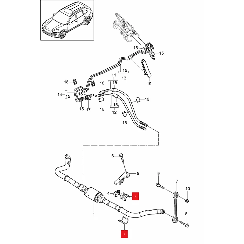 1Lot/4Pcs Stabilizer Support Base Rubber 95534379300 955 343 793 00 For Porsche Cayenne