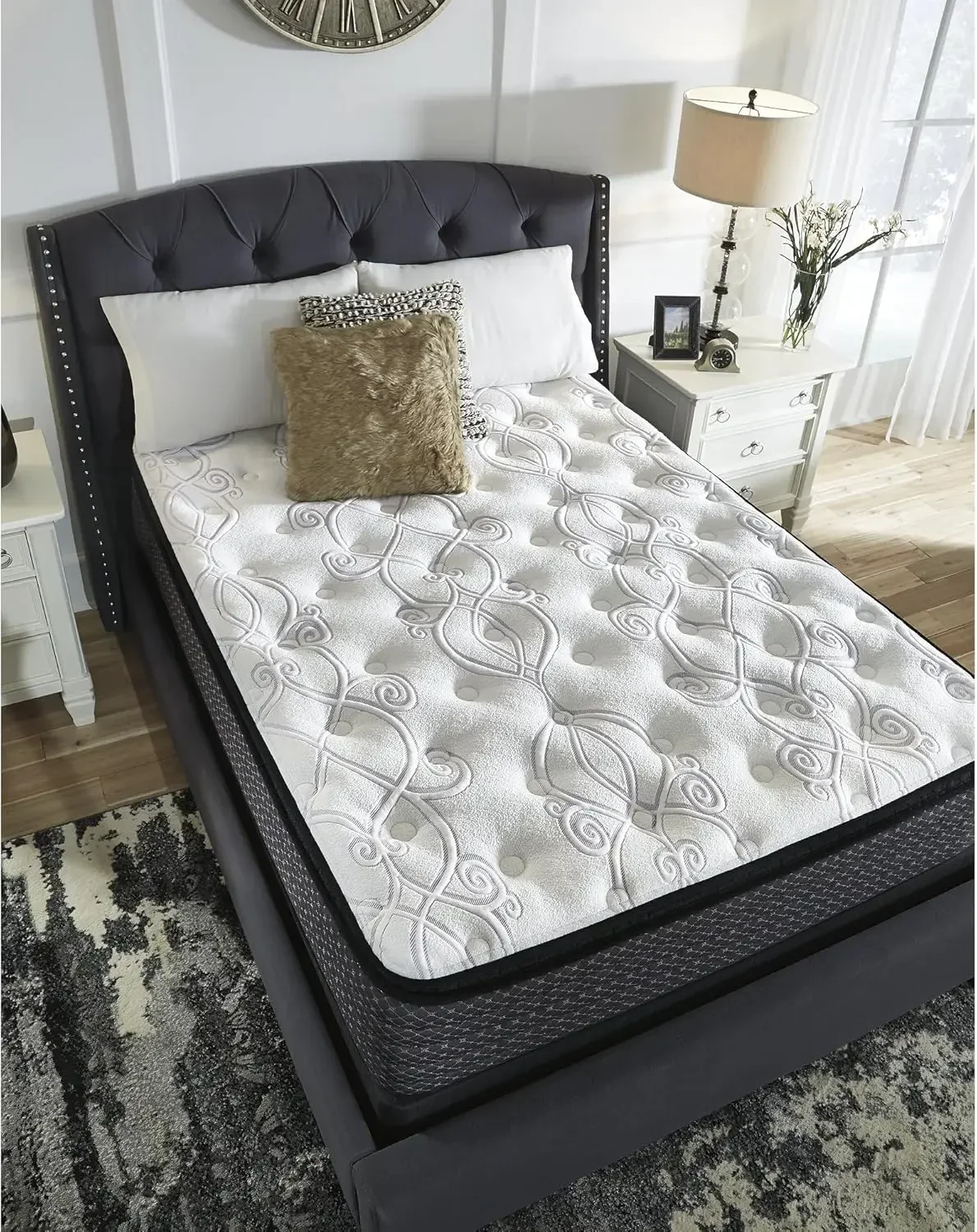 Queen Mattresses Size Limited Edition 11 inch Plush Pillowtop Hybrid Mattress Lumbar Support Gel Memory Foam