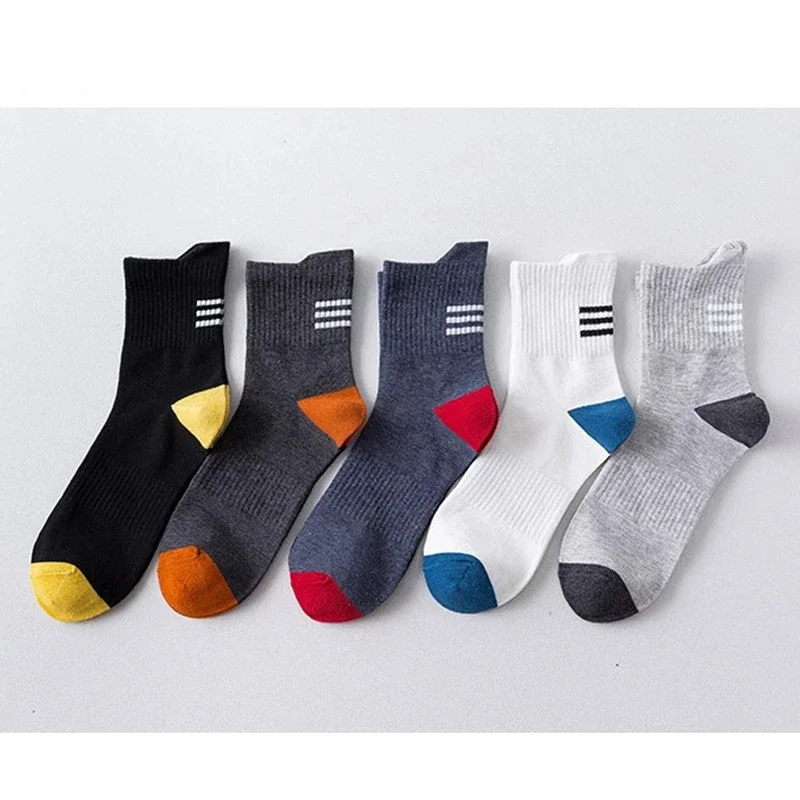 Men Cotton Socks Xiaomi Mijia 5PS 100% Cotton Men Socks High Socks Trendy Street Sports Sock Men's Cotton Breathable Stocks Students Size 39-44