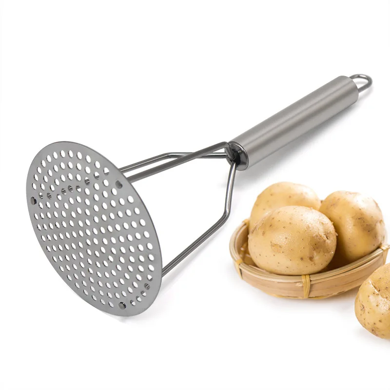 

Household Stainless Steel Potato Press with Handle Masher for Mashed Potato Kitchen Mash Tool