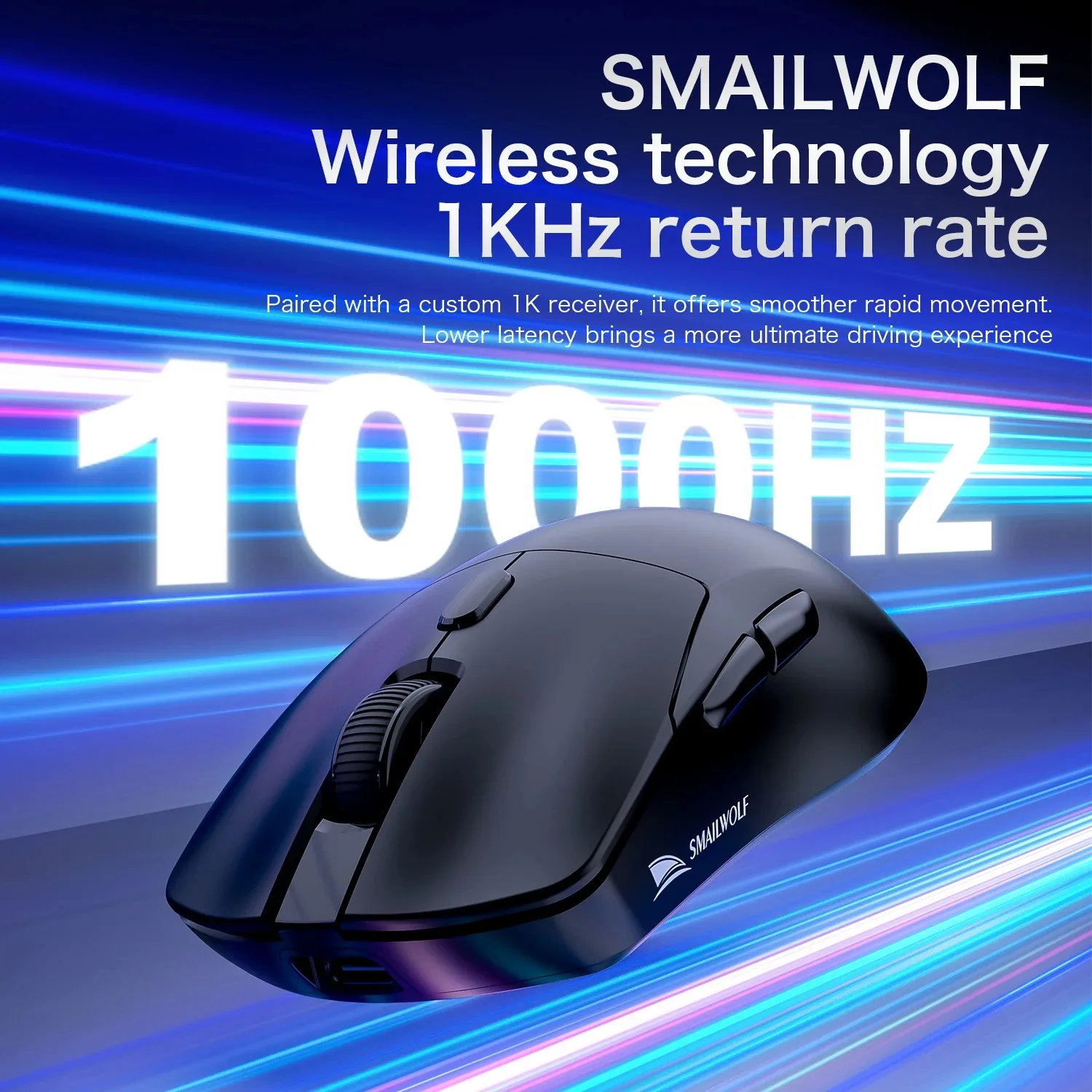 SMAILWOLF M3 인체공학적 게이밍 마우스 트라이 모드 PAW3311 광학 센서 12000 DPI 1000Hz PC 노트북 게이머를 위한 경량 디자인