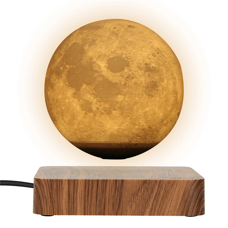 Moon Lamp Creative 3D Magnetic Levitation LED Night Light Rotating Moon ...