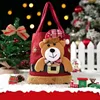 20PCS Christmas Gift Bags Handbags Tote Bags Candy Bags Snowman Bear Gift Bags Storage Bags Christmas Decoration 5