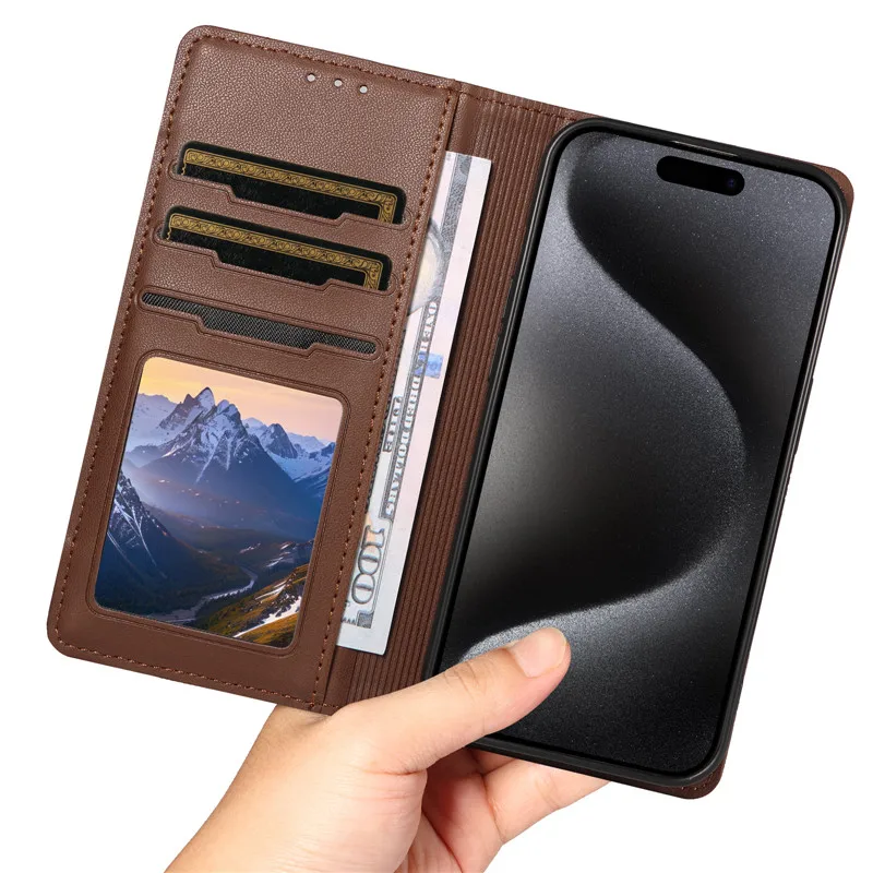Luxury Magnetic Wallet Phone Case - Flip Cover Protective Bag