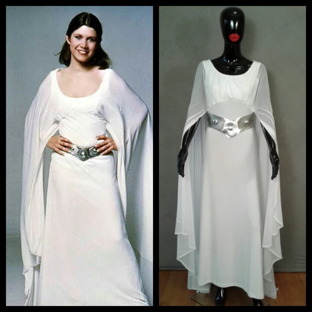 أزياء الأميرة ليا التأثيرية للنساء البالغات فستان أبيض احتفالي ملابس  الهالوين زي تنكري للنساء - AliExpress