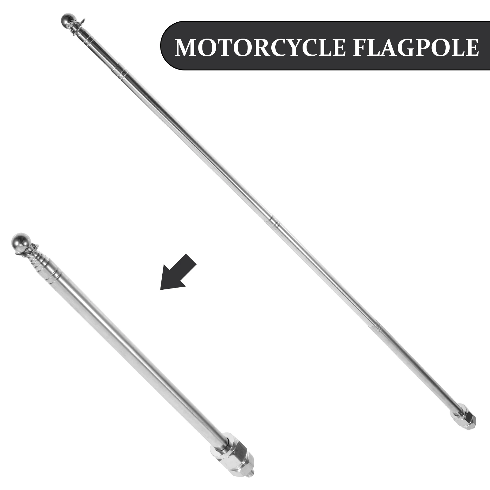 thumbnail image 2 of Stable Car Flagpole Motorcycle Flag Pole Bracket Base 2 of 14
