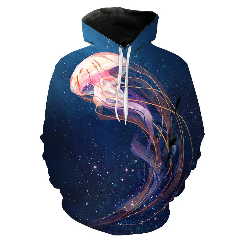 thumbnail image 1 of Sudadera con capucha para hombre, moda de medusas, sudadera con estampado 3D para hombre, mujer y niño, ropa de calle de gran tamaño, jersey moderno, camisetas cómodas, 1 of 4