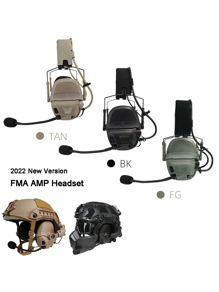 Dual DSP FMA AMP Tactical Communication Headphone Helmet
