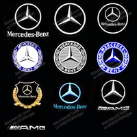 2PCS LED Car Door HD Laser Projector Lights Door Welcome Lamp Mercedes Benz Amg A C E GLC GLA GLE W205 W212 W213 X253 X156 W166 5