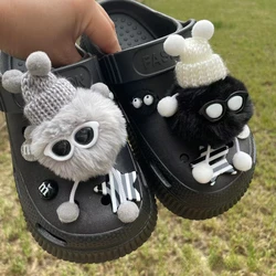 Y2K Shoe Charms for Crocs DIY 3D Cool Hairball Genie Decoration Buckle for Croc Shoe Charm Accessories Kids Party Boy Girls Gift