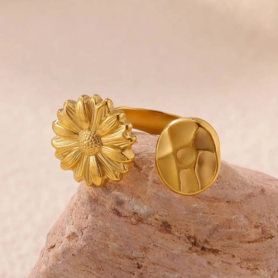 Stainless Steel Ring Women Gold Color