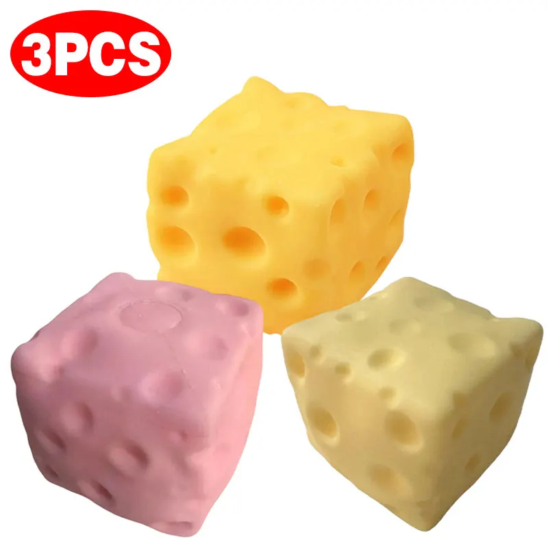 Cheese Squeeze Stress Relief Toy - Soft, Shapeable, and Relaxing Fidget Ornament
