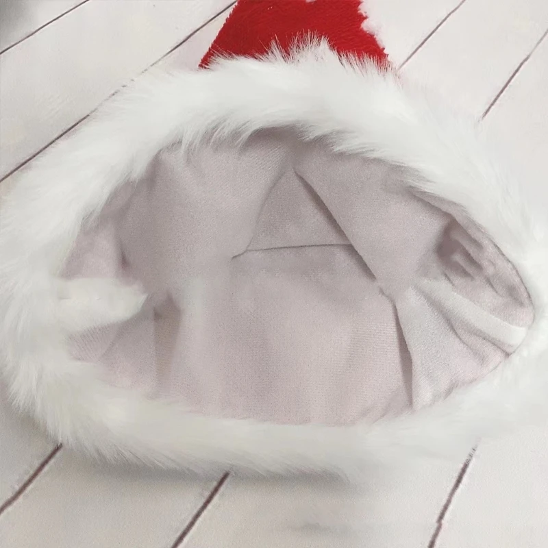 MerryChristmas Santa Short Plush Santa Hat Happy New Year Party Props Hats