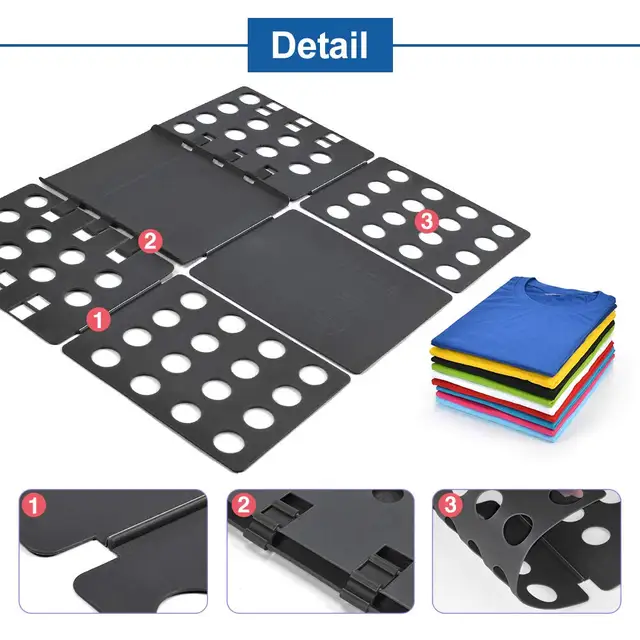 Műanyag Gyors Ruhák Összecsukható Póló Ruhadarabok Mappa Mosodaszervező Könnyű És Gyerekeknek Felnőttek Számára - Image 3