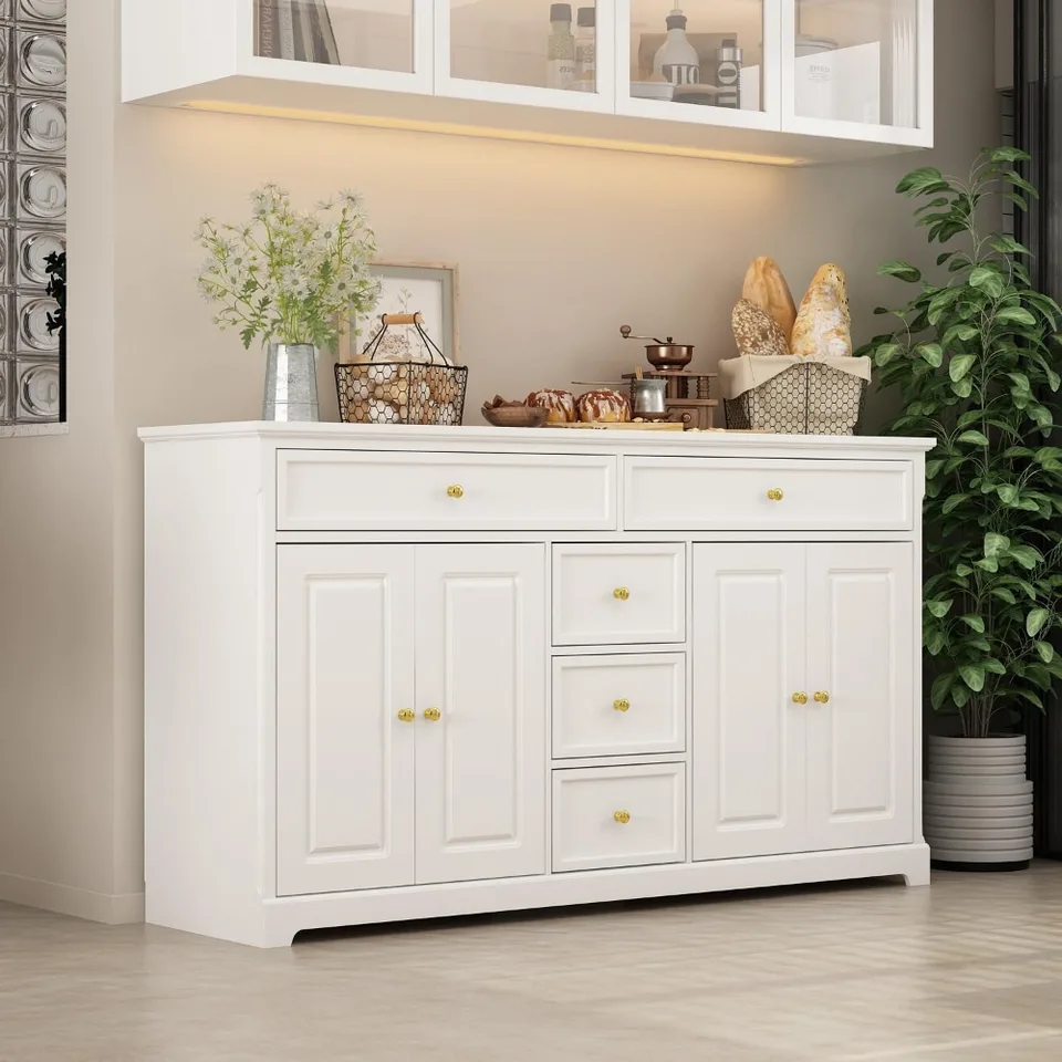 Farmhouse Style Kitchen Sideboard Buffet Cabinet