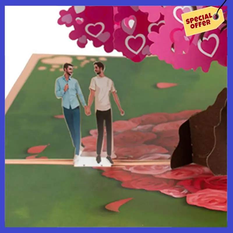 Valentine's Day Up Card, 3D Greeting Card For Valentines Day, Wedding, Anniversary, Engagement, For Man Woman C Easy To Use