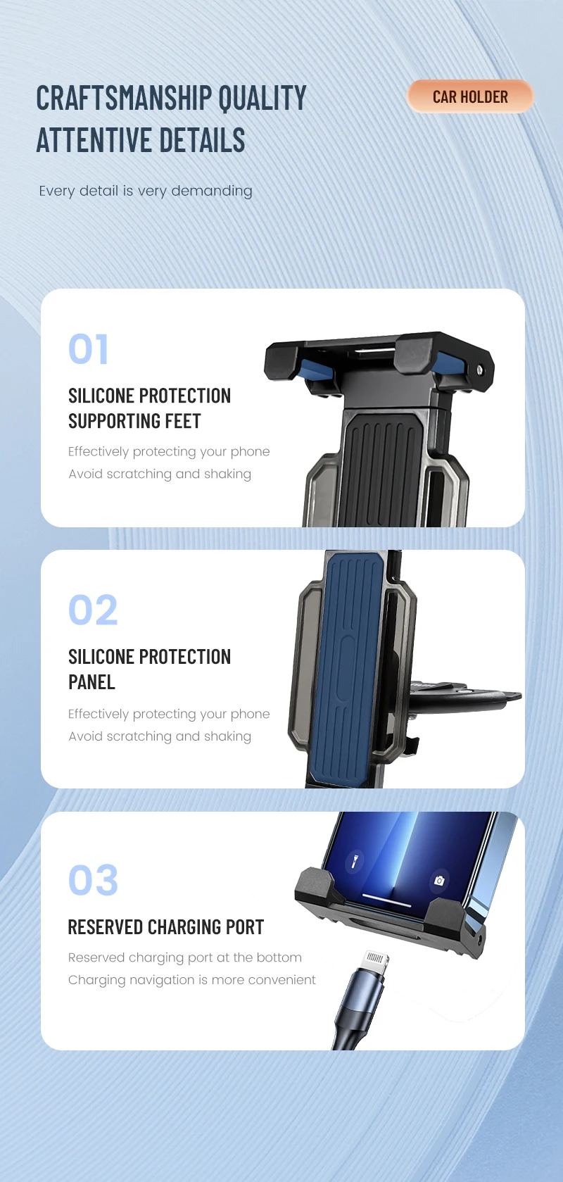 Universal Car Tablet Stand Phone Holder Auto CD Slot Mount Bracket for iPad Pro For iPhone iPad Phone & Tablet Support 4-14 Inch