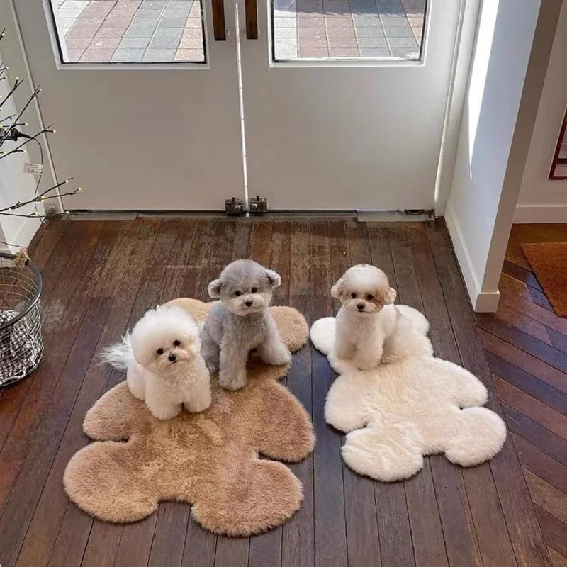 

Winter Plush Dog Bed Mats Warm Cat Bed Thicken Soft Wool Mat Blanket Mmattress Household Portable Washable Warm Carpet Yorkshire