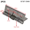 2pcs 1/1.5/2/3Inch Silver Spring Door Hinge Stainless Steel Self Closing Design Windows Cabinets Boxes Household Hardware 3