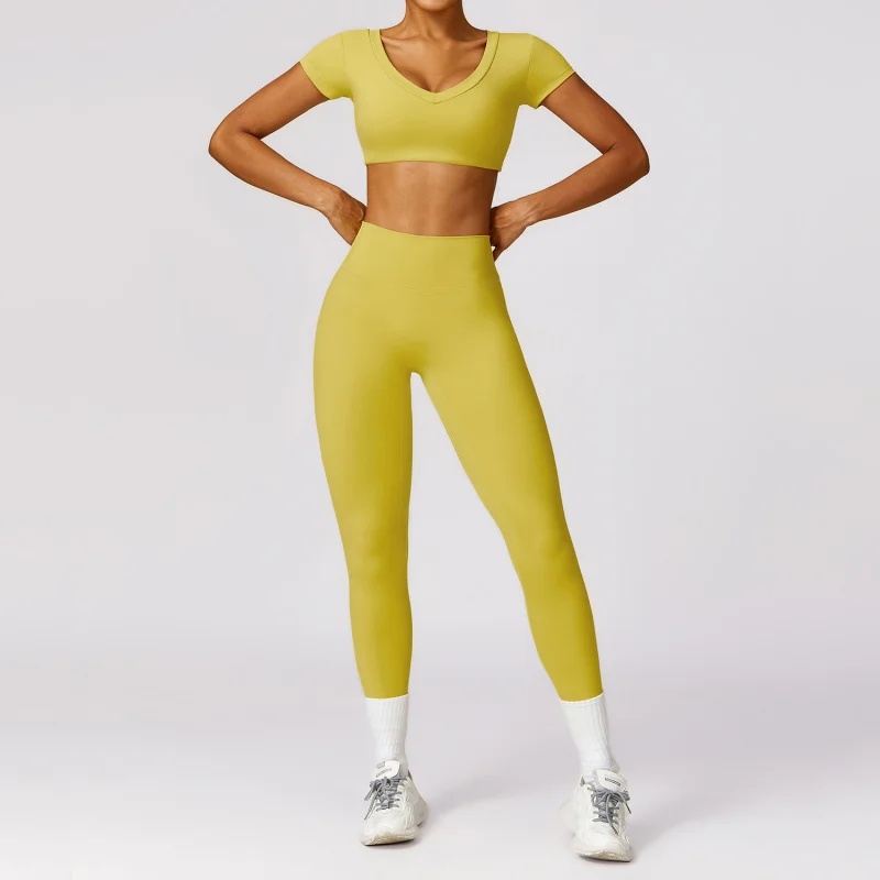 Yoga Set Sports Set Gym Workout Set Sportswear Set Fitness Set Sports Bra Set Yoga Pants Set 2pcs Yoga Sets Naked Feel Gym Set Sporty Tights Woman Outdoor Workout Clothes Strappy Sports Bra High Waist Pants Suits