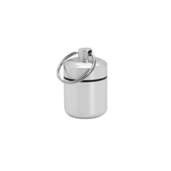 Waterproof Aluminum Pill Box with Sealed Storage and Keychain (No.2)