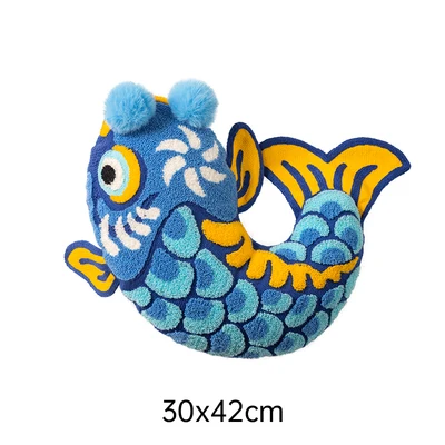 Description Picture 5 of itemRed Cushion Cover Decorative Pillow Joy Chinese Traditional Lucky Fish Embroidery Cushion Cover Sofa Chair Bedding Coussin
