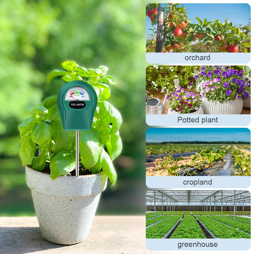 Handheld Soil Moisture Meter Professional Soil Tester Moisture/PH/Fertility Detection Gardening Measuring Tool for Flower Plant