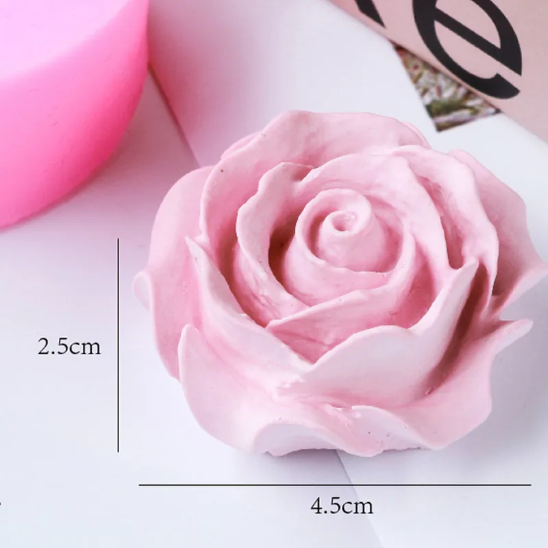 Silicone Candle Molds 3d Rose Form For Candles Making Diy Handmade Supplies Tool Flower Rose Shape Cake Soap Silicone Mold