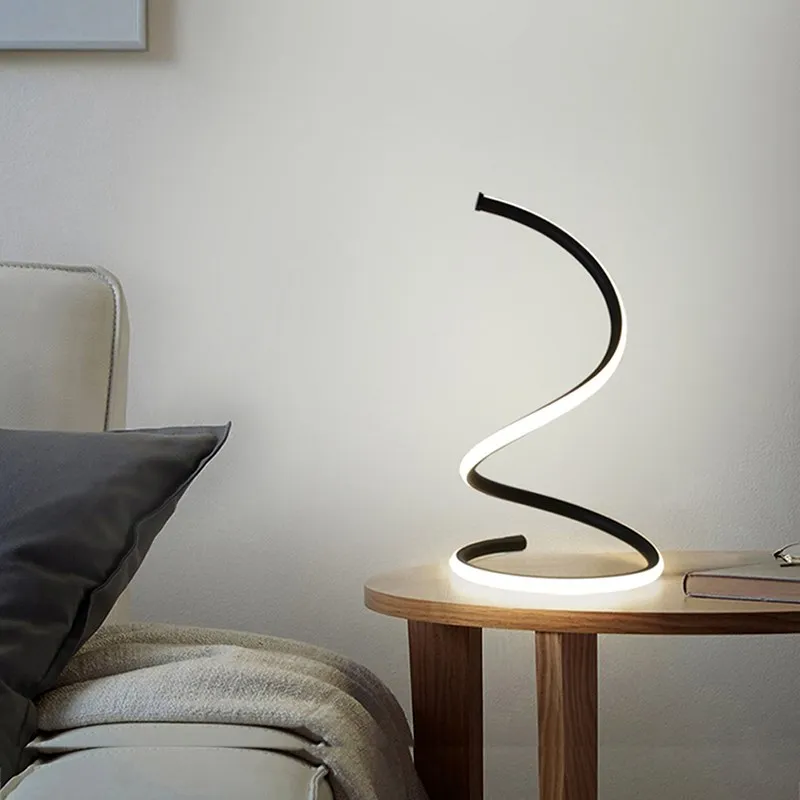 Modern LED Table Lamp Dimmer Switch Desk Light For Study Reading Bedside Sofe Corner Decorative Decor Fixture Table Lighting 3