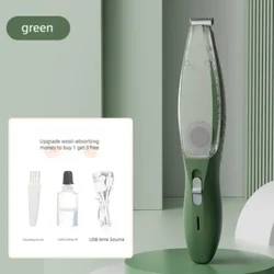 Pet Grooming Clipper Kit - Electric Hair Trimmer with Suction for Paws and Nails, Professional Grooming Tools for Pets (Green)