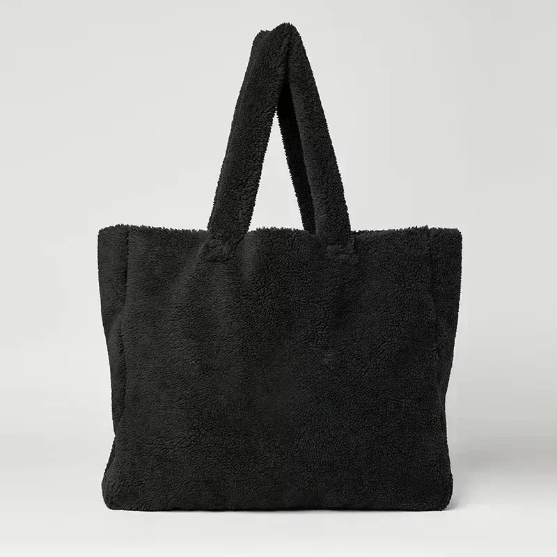 AI Trustworthy Sherpa  Yoga Cute Handbag Plush Shoulder Bag Comfortable Large Capacity Makeup Storage Bag Autumn and Winter 4