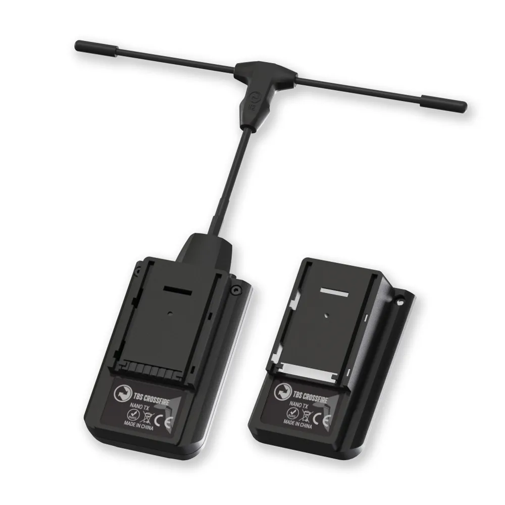 Boîte du kit émetteur-récepteur radio TBS Micro ou Nano pour drone FPV, avec accessoires inclus.
