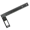 Multifunctional Right Angle Ruler 90 Degree Multi-Holes High Carbon Steel Angle Ruler Woodworking Lines Drawing Ruler 4