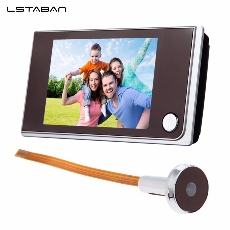 Câmera de Olho Mágico de Porta 35 Polegadas Tela Lcd hd Digital Olho Mágico Visor de Porta Câmera de Vídeo Campainha de 120 Graus Hardware de Porta