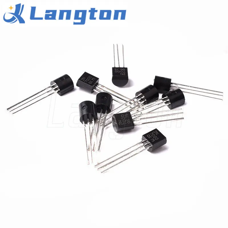50 Pezzi 2N7000 50 Pezzi MOSFET 2N7000 N-CHANNEL 60V 0.2A, Formato TO-92, Per Progetti Elettronici Confenzione 50 Pezzi Transistor
