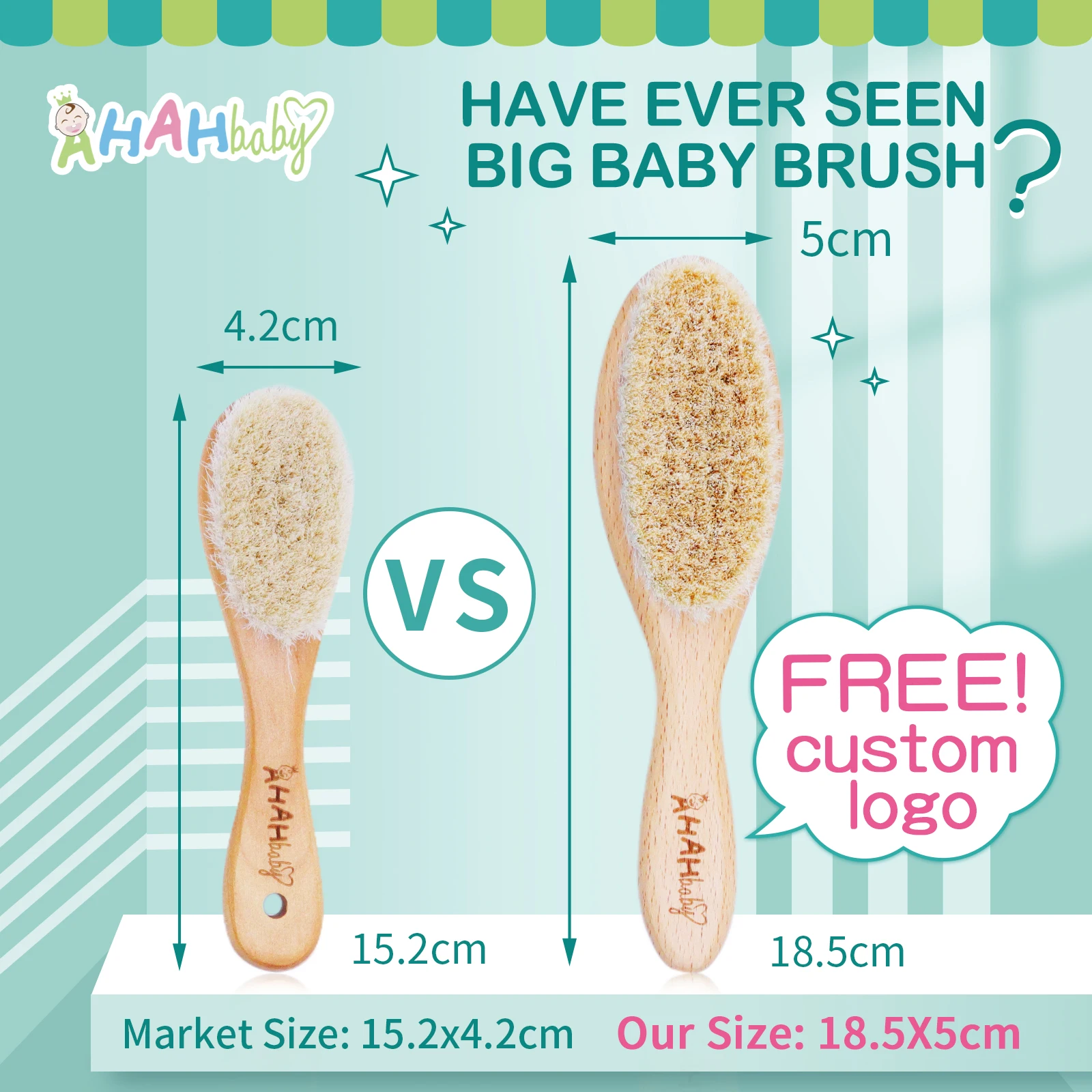 Baby Hairbrush Newborn Wooden Comb Natural Wool Brush Infant Head Massager  Bath Brush Kids Comb Birth/Baptism Baby Shower Gift - AliExpress