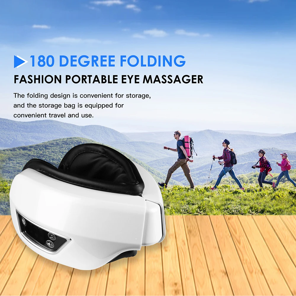 Eye Massager 6D Smart Airbag Vibration Eye Care Music Mask Hot Compress Wireless Massage Anti-Winkle eye massager