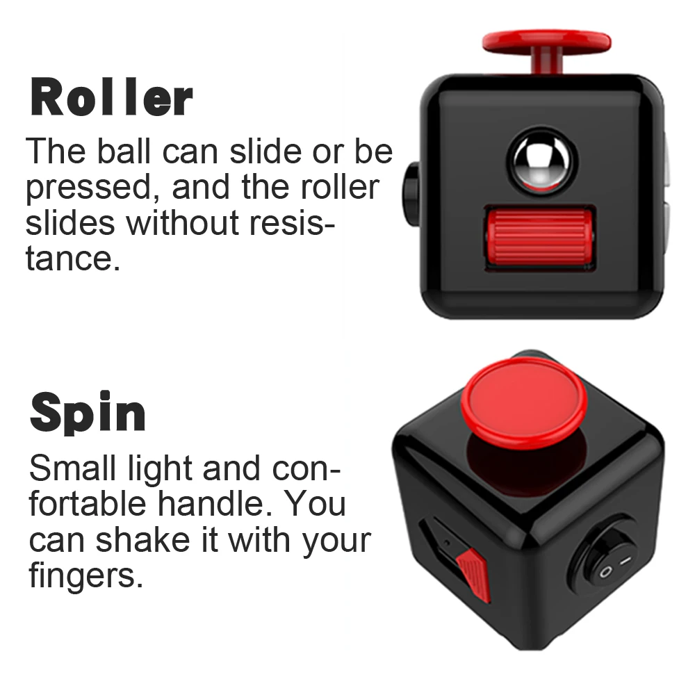 Fidget Toy 6-sided Stress Relief Cube With Finger Sensory Functions_voghion.com