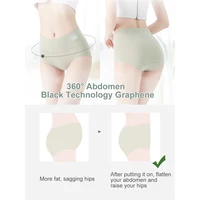 Lot de 5 sous-vêtements taille haute en coton pour femme – Contrôle du ventre et rehausseur de fesses, graphène antibactérien, confort respirant, sans monter 2