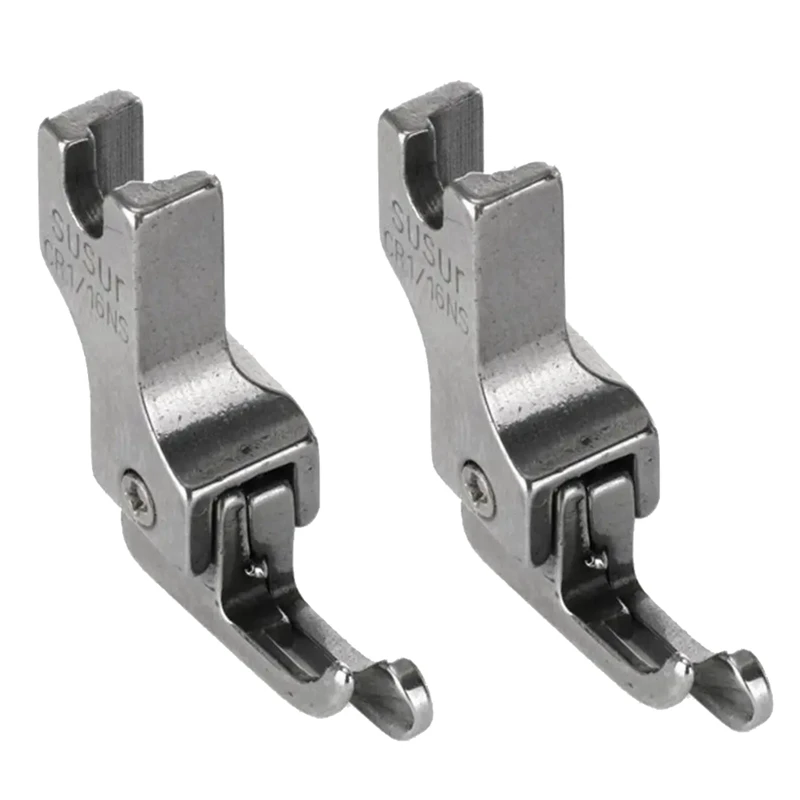 2Pcs Narrow Guide Presser Foot Industrial Lockstitch Sewing Machine Feet Zipper Universal Presser Feet