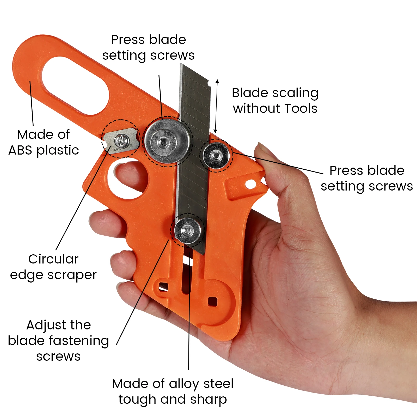 Woodworking Tools Edge Banding Trimmer Veneer Edge Cutter 10Pcs Blade 4Pcs Circular Scraper