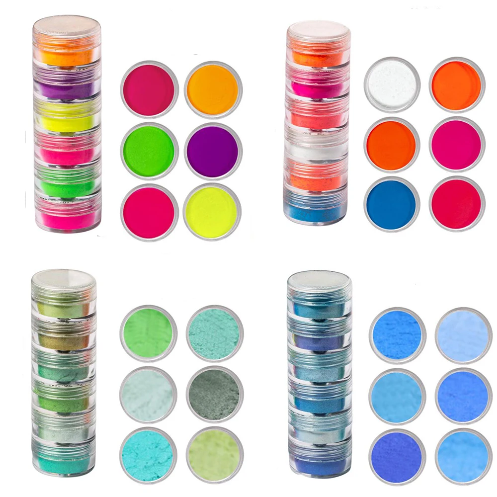 Neon Pigment Powder Fluorescent Nail Glitter for Nail Art Decoration nail powder,nail glitter,nail pigment,nail decoration,nail decorations,fluorescent pigment